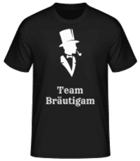 Gentlemen Team Bräutigam - Männer Basic T-Shirt - Schwarz - Vorne