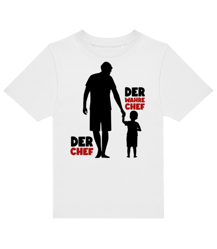 Vorschau: Der Wahre Chef - Kinder T-Shirt B&C - Weiß - Vorne