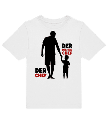 Der Wahre Chef - Kinder T-Shirt B&C - Weiß - Vorne
