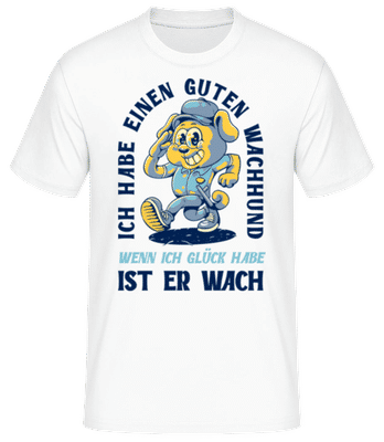 Guter Wachhund Bogen - Männer Basic T-Shirt - Weiß - Vorne