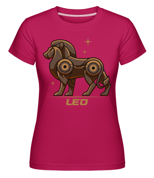 Preview: Mecha Robotic Zodiac Sign Leo - Shirtinator Women's T-Shirt - Magenta - Front