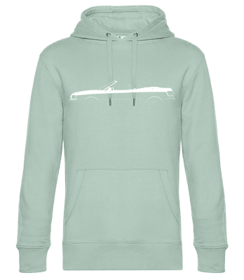 'Audi Cabriolet' Silhouette - Pánska štandardná mikina s kapucňou - Mätová zelená - Predné
