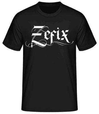 Zefix - Männer Basic T-Shirt - Schwarz - Vorne
