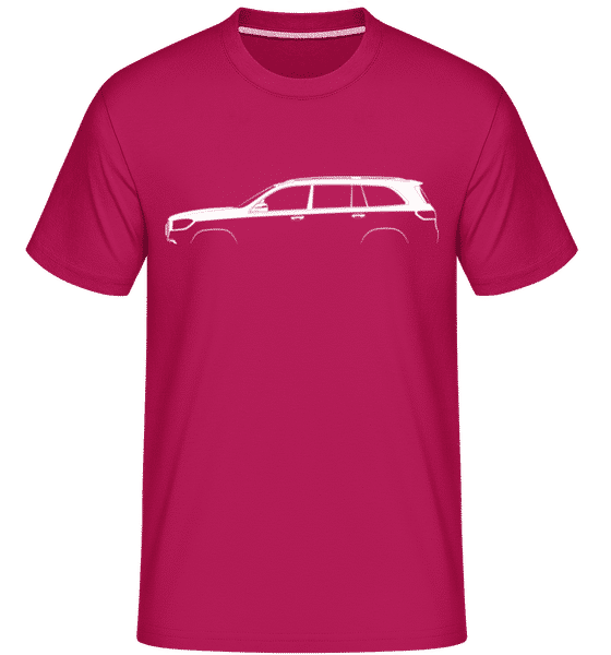 Preview: 'Mercedes-Benz GLS AMG X167' Silhouette - Shirtinator Men's T-Shirt - Magenta - Front