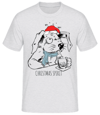 Christmas Spirit - Camiseta básica para hombre - Gris moteado - delante