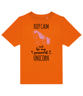 Be My Personal Unicorn Pink - Kids B&C T-Shirt - Orange - Front