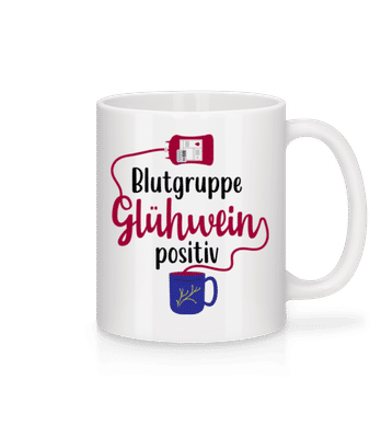 Glühwein Positiv - Tasse - Weiß - Vorne