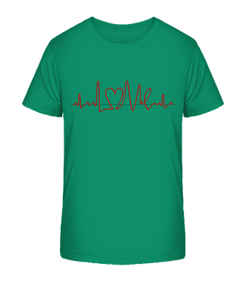 Fréquence Cardiaque - T-shirt bio Enfant Stanley Stella 2.0 - Vert - Devant