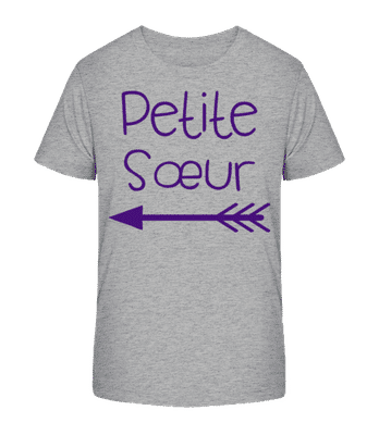 Petite Sœur - T-shirt bio Enfant Stanley Stella 2.0 - Gris chiné - Devant