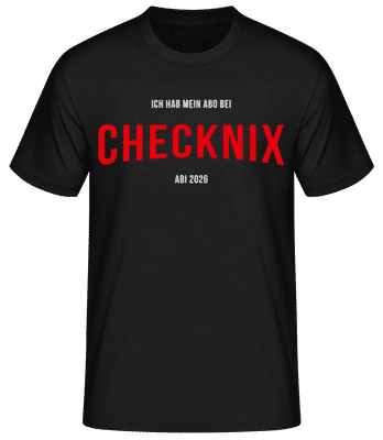 Checknix 2025 - Männer Basic T-Shirt - Schwarz - Vorne