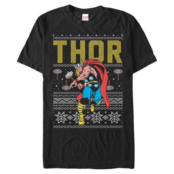 Aperçu: Marvel - Avengers - Thor Ugly - Christmas - Homme T-shirt - Noir - Devant