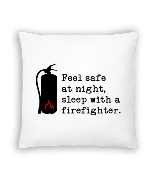 Vorschau: Sleep With A Firefighter - Kissen - Weiß - Vorne