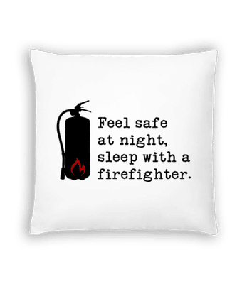 Sleep With A Firefighter - Kissen - Weiß - Vorne