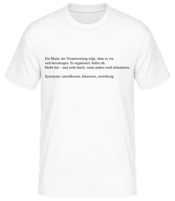 Männername Template - Männer T-Shirt B&C - Weiß - Vorne