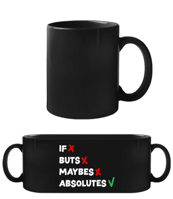 Do Absolutes No Buts No Maybes British - Tasse Noire - Noir - Devant