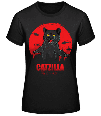 Catzilla - Dámské basic tričko - Černá - Napřed