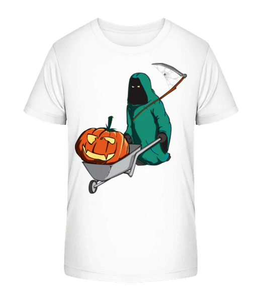 Aperçu: Faucheuse D'Halloween - T-shirt bio Enfant Stanley Stella 2.0 - Blanc - Devant
