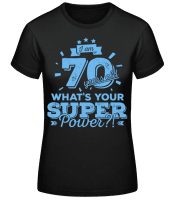70 Years Super Power - Camiseta para mujer B&C - Negro - delante
