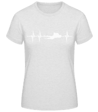 Taucher Amplitude - Frauen Basic T-Shirt - Grau meliert - Vorne