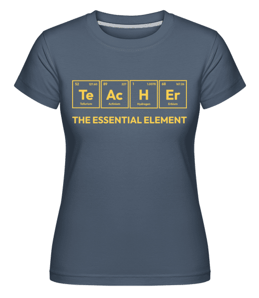 Preview: Teacher Element -  Shirtinator Women's T-Shirt - Denim - Front