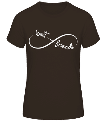 Best Friends Infinity - Dámske basic tričko - Hnedá - Predné