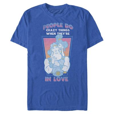 Disney Classics - Hercules - Hercules & Meg Crazy Things - Valentine's Day - Homme T-shirt - Bleu royal - Devant
