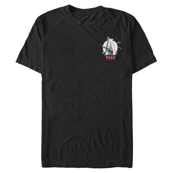 Aperçu: Marvel - Avengers - Thor Badge - Homme T-shirt - Noir - Devant