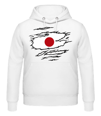 Flag à raccourci le Japon - Sweat à capuche Homme - Blanc - Devant