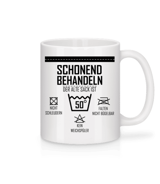 Vorschau: Der Alte Sack Ist 50 - Tasse - Weiß - Vorne