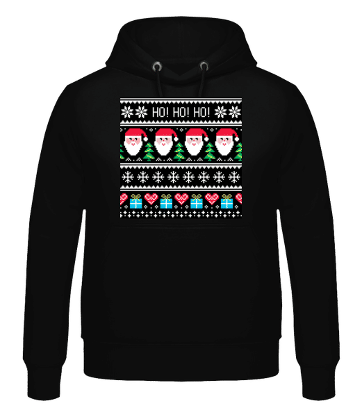 Aperçu: Ugly Ho Ho Ho - Sweat à capuche Homme - Noir - Devant