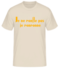 Je Ne Ronfle Pas Je Ronronne - T-shirt standard Homme - Crème - Devant