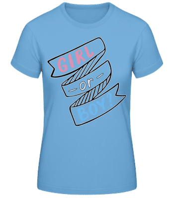 Girl Or Boy? - T-shirt standard Femme - Bleu clair - Devant