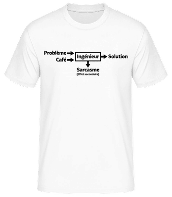 Ingénieur - T-shirt standard Homme - Blanc - Devant