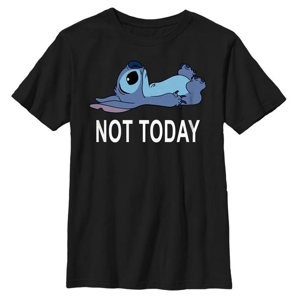 Preview: Disney - Lilo & Stitch - Stitch Not Today - Kids T-Shirt - Black - Front