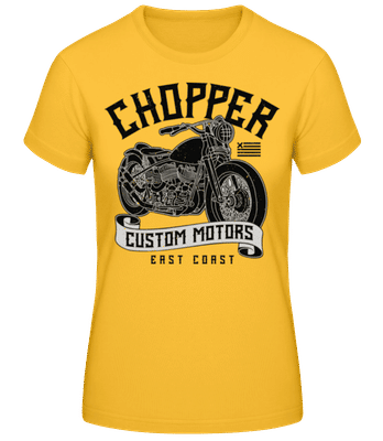 Chopper Custom Motors - T-shirt standard Femme - Jaune doré - Devant