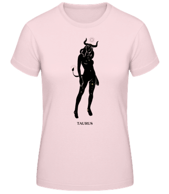 Female Zodiac Sign Taurus - T-shirt standard Femme - Rose - Devant