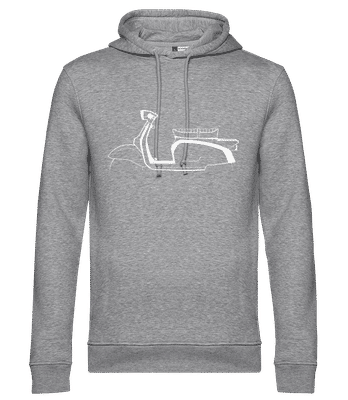 'Zündapp RS 50 Super' Silhouette - Men's Organic Hoodie with Side Pockets - Heather grey - Front