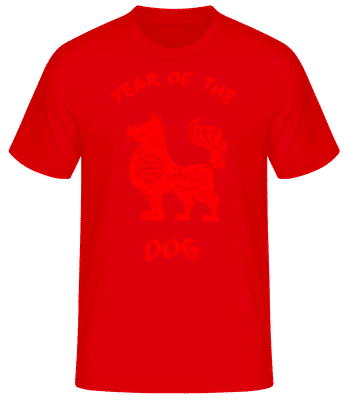 Chinese Zodiac Year Of The Dog - Pánské basic tričko - Červená - Napřed