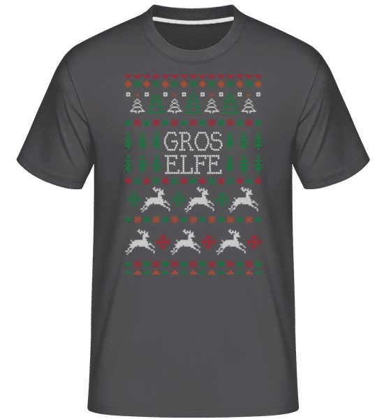 Aperçu: Gros Elfe -  T-Shirt Shirtinator homme - Anthracite - Devant
