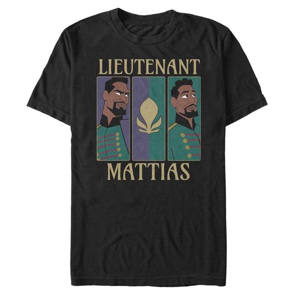 Aperçu: Disney - La Reine des neiges - Lieutenant Mattias - Homme T-shirt - Noir - Devant