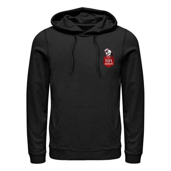 Vorschau: Disney - 101 Dalmatiner - Patch Pocket Puppy - Unisex Hoodie - Schwarz - Vorne