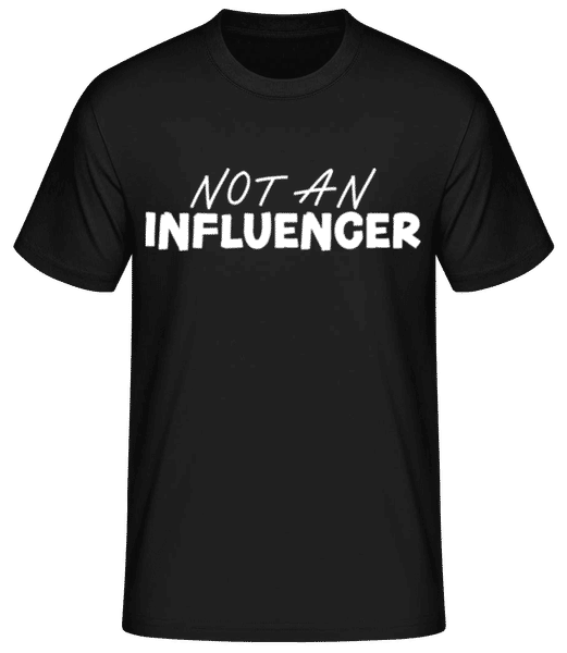 Aperçu: No Influencer - T-shirt standard Homme - Noir - Devant