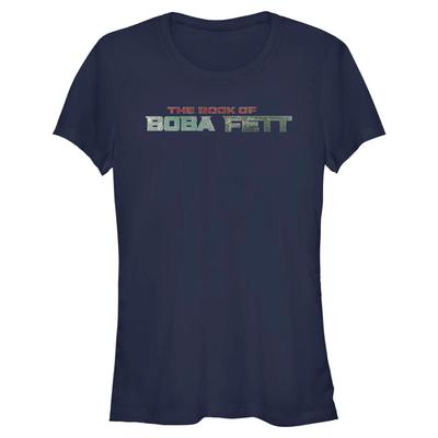 Star Wars - Book of Boba Fett - Logo Boba Fett Text - Frauen T-Shirt - Marine - Vorne