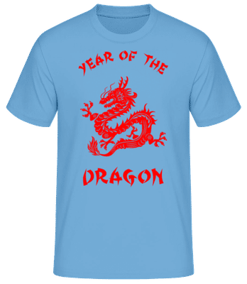 Chinese Zodiac Year Of The Dragon - Pánské basic tričko - Světle modrá - Napřed