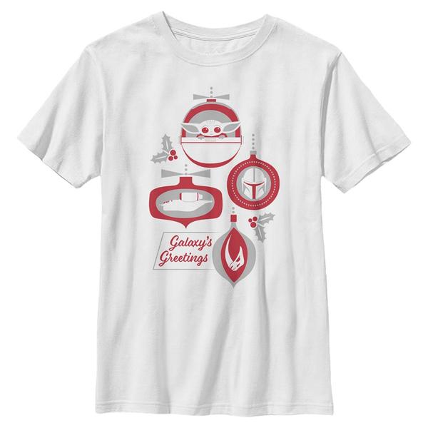 Aperçu: Star Wars - The Mandalorian - The Child Galaxys Greetings - Christmas - Enfant T-shirt - Blanc - Devant