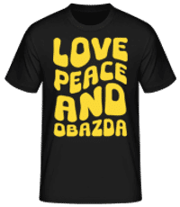 Love Peace Obazda - T-shirt standard Homme - Noir - Devant