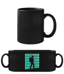 Bergsteigerin · Schwarze Tasse