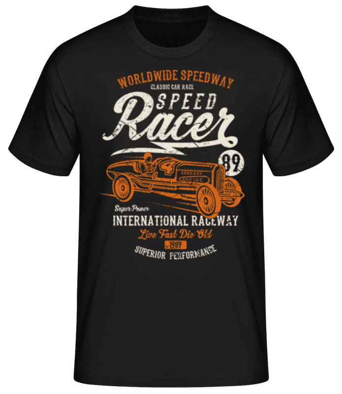 Vista previa: Speed Racer - Camiseta básica para hombre - Negro - delante