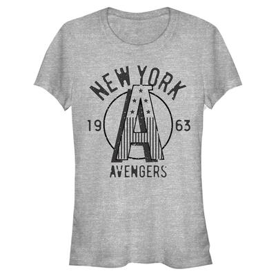 Marvel - Avengers - Logo Avengers New York - Dámske Tričko - Melírovo šedá - Predné