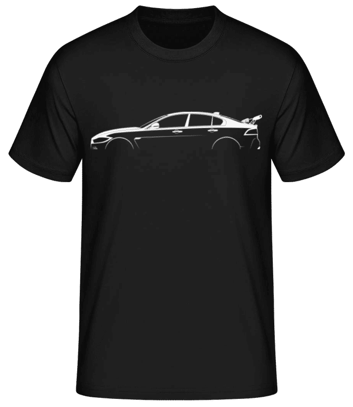 Vista previa: 'Jaguar XE Project 8' Silhouette - Camiseta básica para hombre - Negro - delante